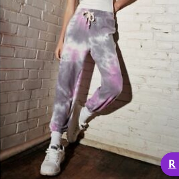 Urban outfitters out from under purple tie dye jogger sweatpants - Picture 1 of 3